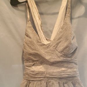 Crossstap stripe lace dress